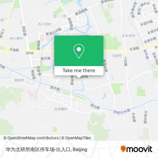 华为北研所南区停车场-出入口 map
