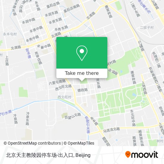 北京天主教陵园停车场-出入口 map
