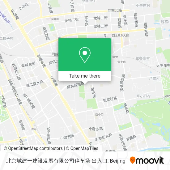 北京城建一建设发展有限公司停车场-出入口 map