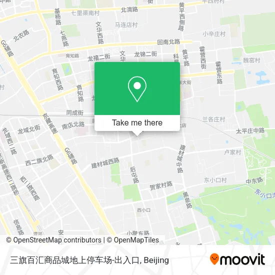 三旗百汇商品城地上停车场-出入口 map