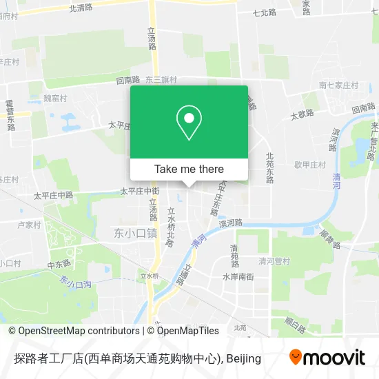 探路者工厂店(西单商场天通苑购物中心) map