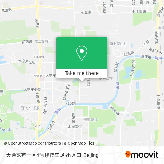 天通东苑一区4号楼停车场-出入口 map