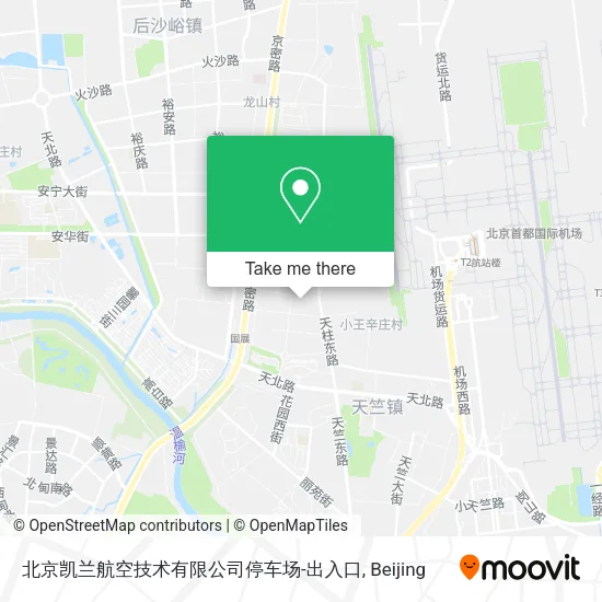 北京凯兰航空技术有限公司停车场-出入口 map