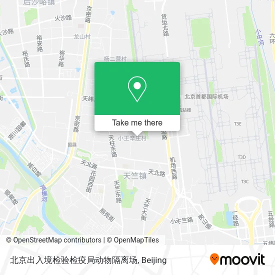 北京出入境检验检疫局动物隔离场 map