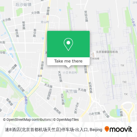 速8酒店(北京首都机场天竺店)停车场-出入口 map