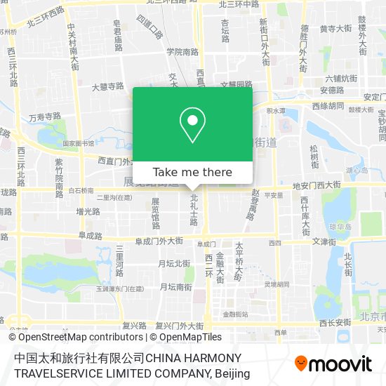 中国太和旅行社有限公司CHINA HARMONY TRAVELSERVICE LIMITED COMPANY map