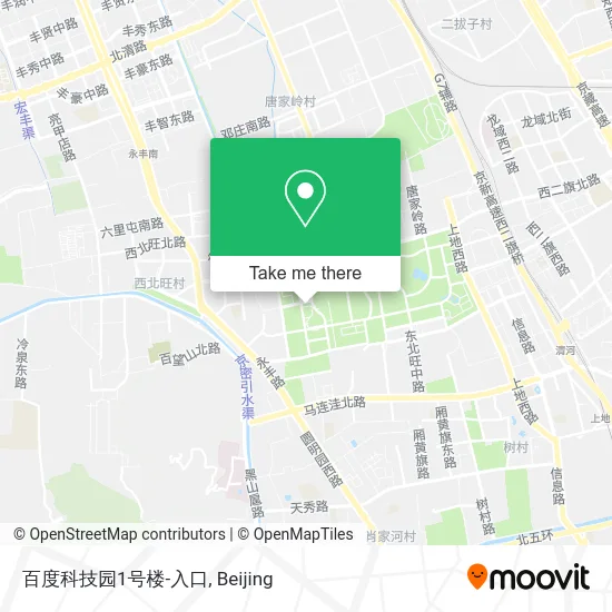 百度科技园1号楼-入口 map