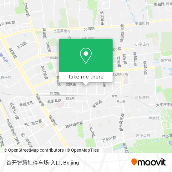 首开智慧社停车场-入口 map