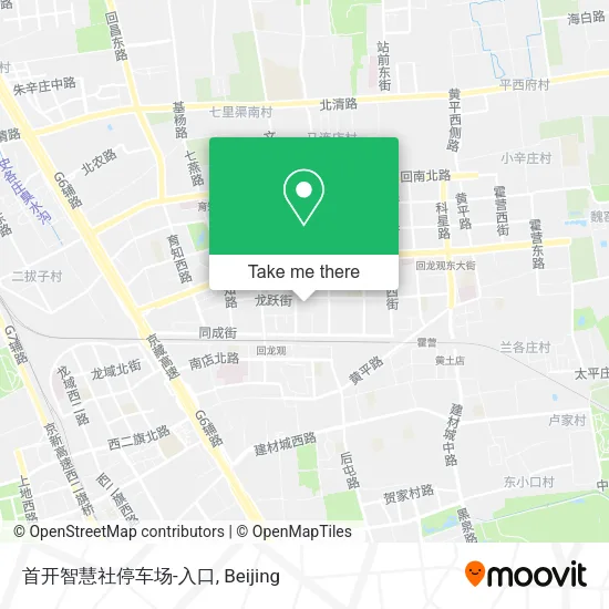 首开智慧社停车场-入口 map