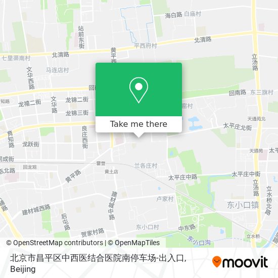 北京市昌平区中西医结合医院南停车场-出入口 map