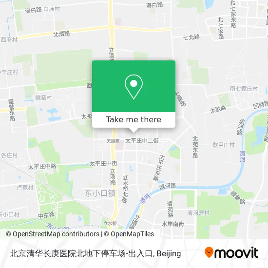 北京清华长庚医院北地下停车场-出入口 map