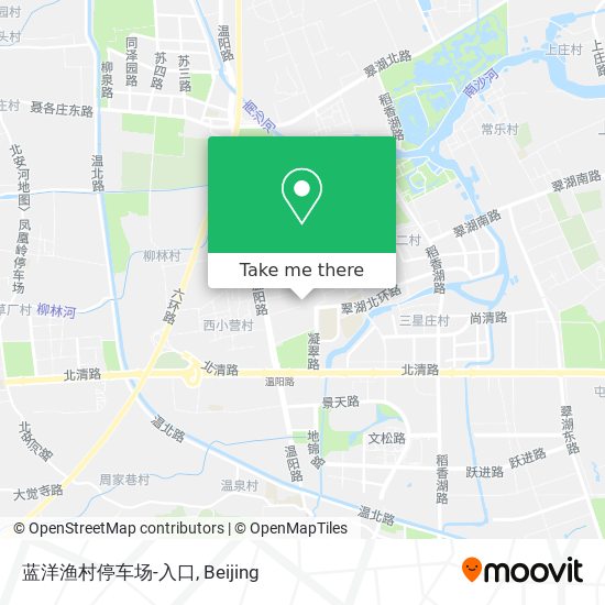 蓝洋渔村停车场-入口 map