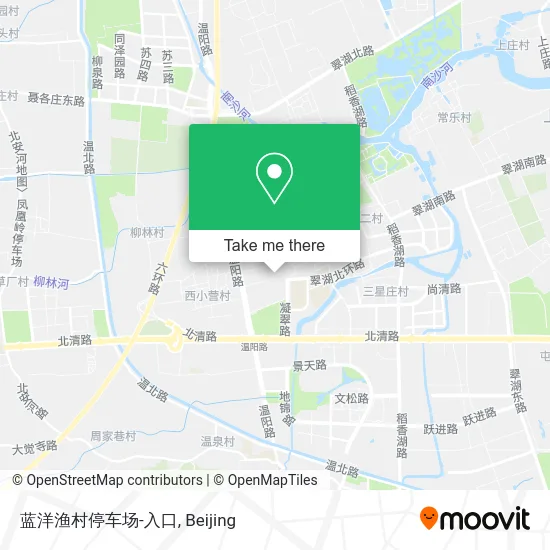 蓝洋渔村停车场-入口 map