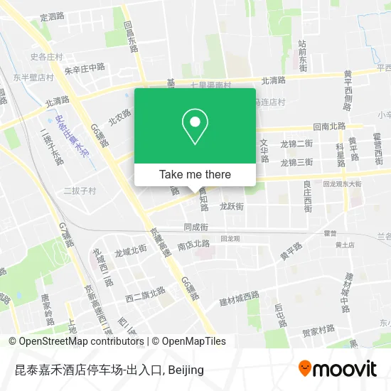 昆泰嘉禾酒店停车场-出入口 map