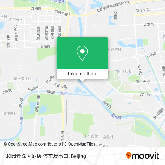 和园景逸大酒店-停车场出口 map