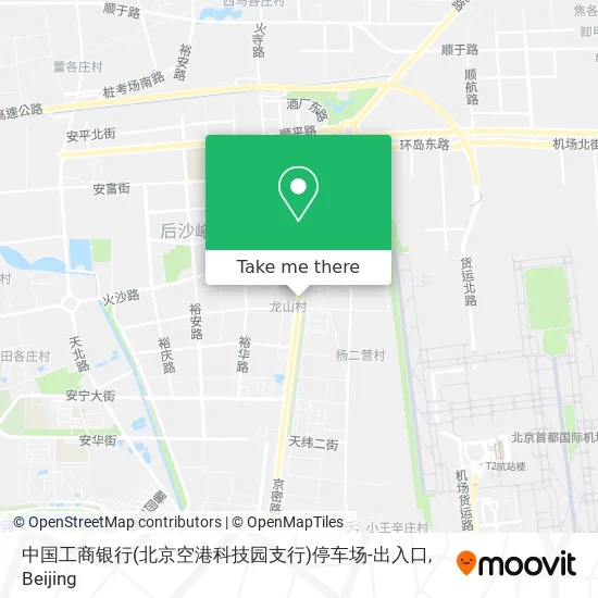 中国工商银行(北京空港科技园支行)停车场-出入口 map