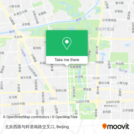 北辰西路与科荟南路交叉口 map
