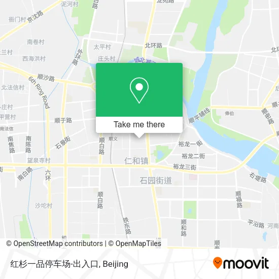 红杉一品停车场-出入口 map