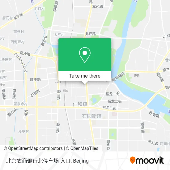 北京农商银行北停车场-入口 map