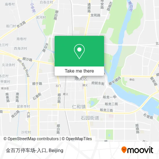 金百万停车场-入口 map