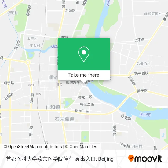 首都医科大学燕京医学院停车场-出入口 map
