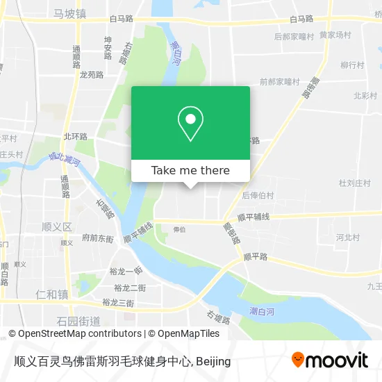 顺义百灵鸟佛雷斯羽毛球健身中心 map