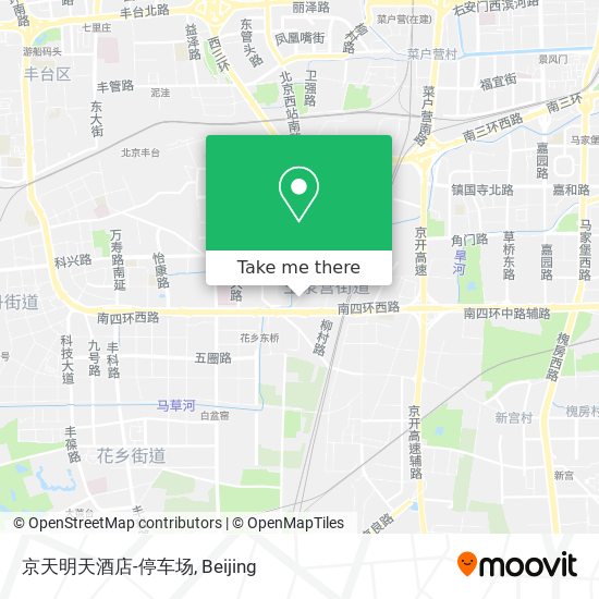 京天明天酒店-停车场 map