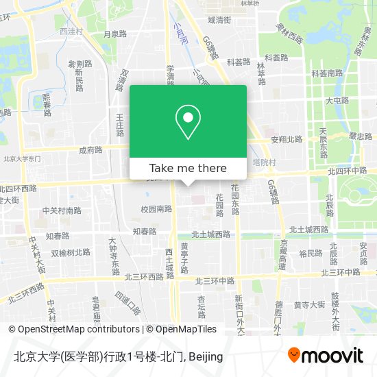 北京大学(医学部)行政1号楼-北门 map