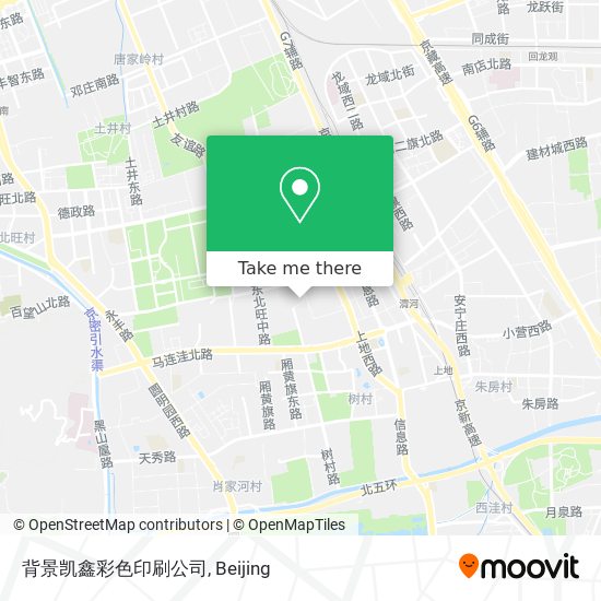 背景凯鑫彩色印刷公司 map
