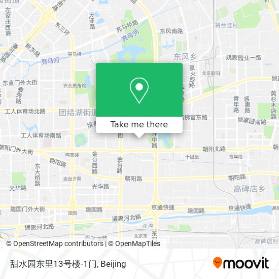 甜水园东里13号楼-1门 map