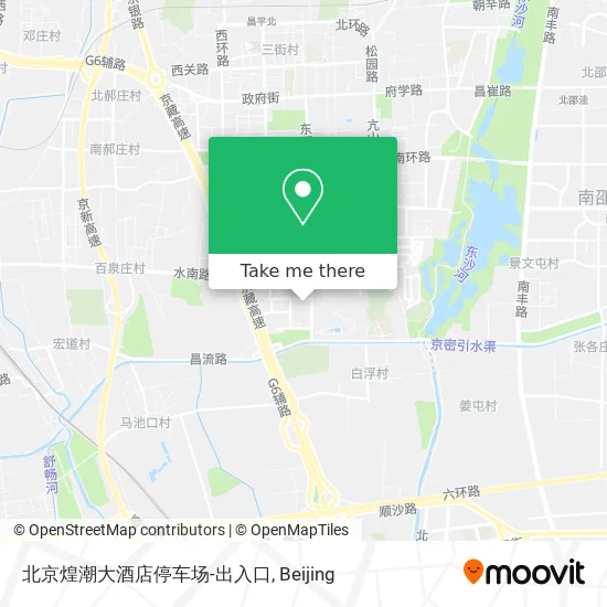 北京煌潮大酒店停车场-出入口 map