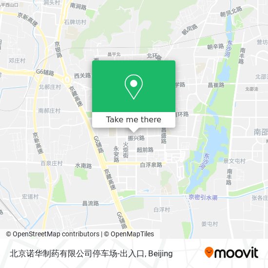 北京诺华制药有限公司停车场-出入口 map