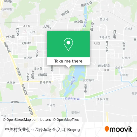 中关村兴业创业园停车场-出入口 map