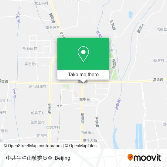 中共牛栏山镇委员会 map