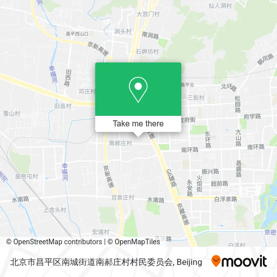 北京市昌平区南城街道南郝庄村村民委员会 map