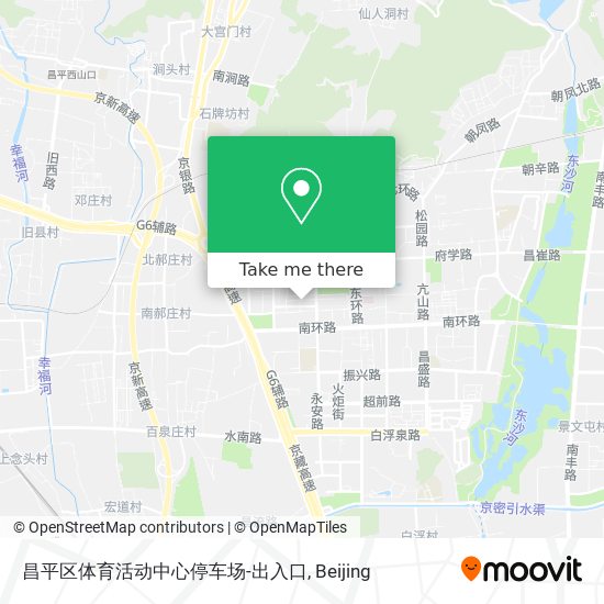 昌平区体育活动中心停车场-出入口 map