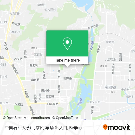 中国石油大学(北京)停车场-出入口 map