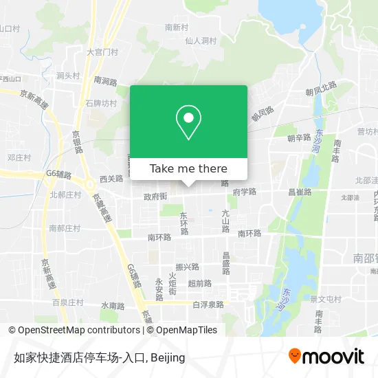 如家快捷酒店停车场-入口 map