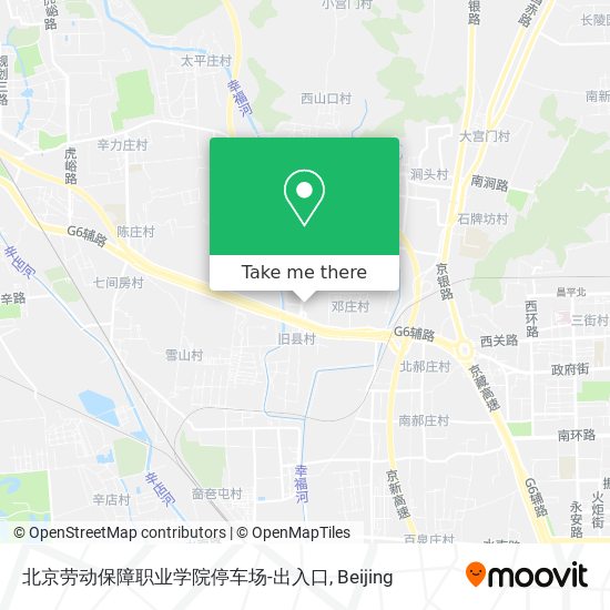 北京劳动保障职业学院停车场-出入口 map