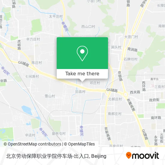 北京劳动保障职业学院停车场-出入口 map