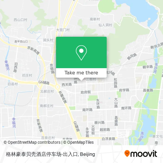 格林豪泰贝壳酒店停车场-出入口 map