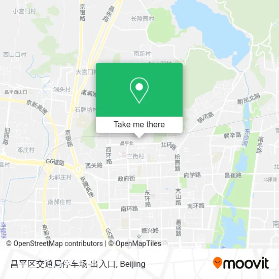 昌平区交通局停车场-出入口 map