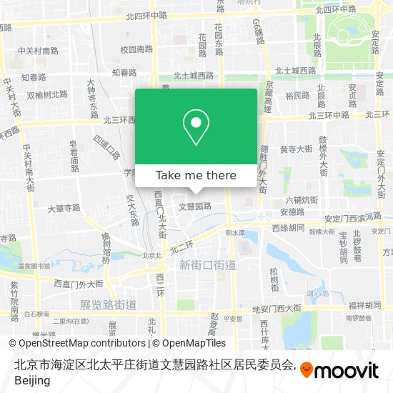 北京市海淀区北太平庄街道文慧园路社区居民委员会 map