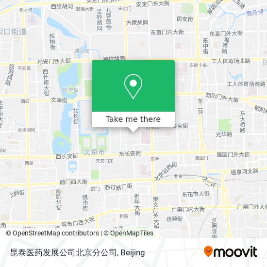 昆泰医药发展公司北京分公司 map