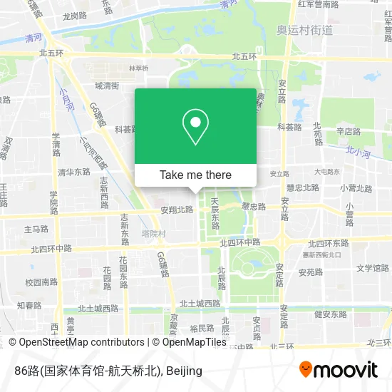86路(国家体育馆-航天桥北) map