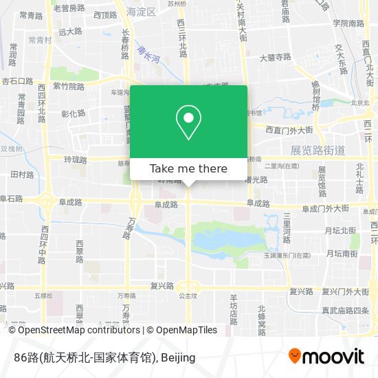 86路(航天桥北-国家体育馆) map
