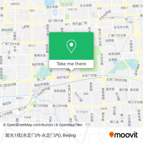 观光1线(永定门内-永定门内) map