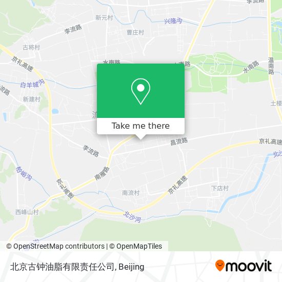北京古钟油脂有限责任公司 map