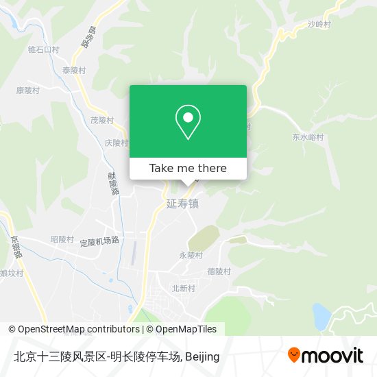 北京十三陵风景区-明长陵停车场 map