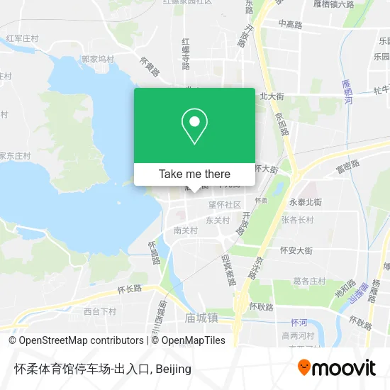 怀柔体育馆停车场-出入口 map